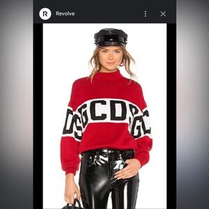 GCDS Red and Black Women's Sweater size XS
